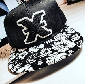 Faith And Fortune (FAF) Black & White Floral Ball Cap