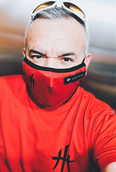 HustleHardUSA RED Facemask