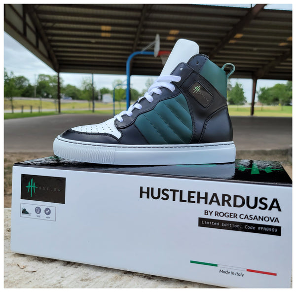 HustleHardUSA "Hustler No. 8" Custom High Top Sneaker
