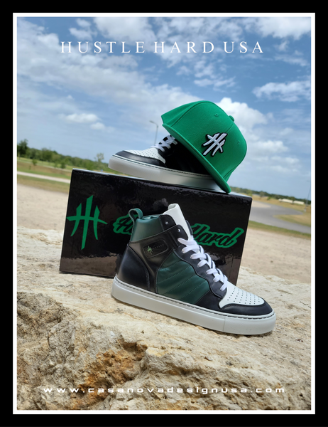 HustleHardUSA "Hustler No. 8" Custom High Top Sneaker