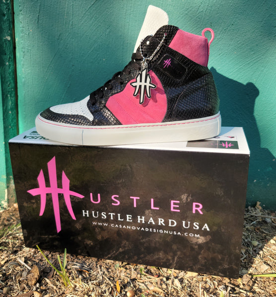 HustleHardUSA "HUSTLER No.7" All Leather Sneaker