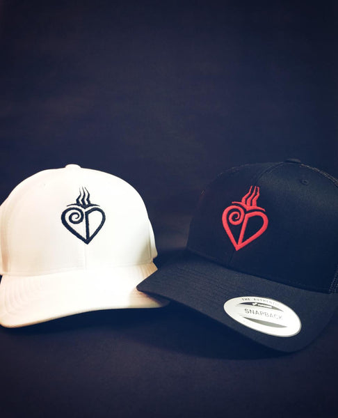 LIVE LAUGH LOVE White Flex Fit Ball Cap with Black Embroidered Logo